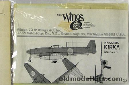Vac Wings 1/72 Nakajima Kikka plastic model kit